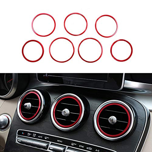 Ramecar Air Conditioner Vent-Opening Inner Trim Decoration Covers for 2015-up Mercedes W205 C180 C250 C300 C350 C400 C63 AMG  2016-up GLC Class -7 pcs