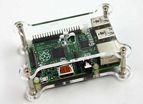 GeauxRobot Clear Raspberry Pi 3 Model B Case Enclosure Box Dog Bone Shape (also for Pi 2B B+ A+ B A)