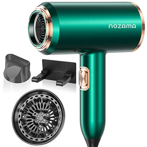 Ionic Hair Dryer  Nozama 2000W Professional Hair Blow Dryers with 3 Heat Settings  2 Speed  3 Cool Settings 2 Concentrator Nozzles  Fast Drying Blow D