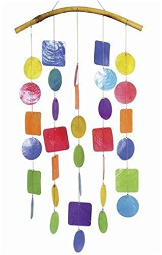 Chesapeake Bay 10713 Rainbow Capiz Shell Wind Chime 9 Inches x 23 Inches