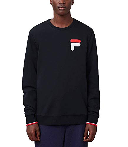 Fila Mens French Terry Crew Neck Sweatshirt -Black  X-Large-