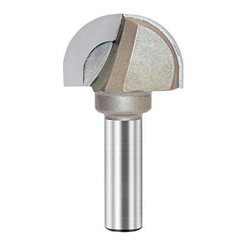 Core Box Router Bit Double Flute Round Nose Router Bit Carbide Tipped Woodworking Tool Round Groove Router Bit 13-16 Radius x 1-5-8 Dia- x 1-2 inc