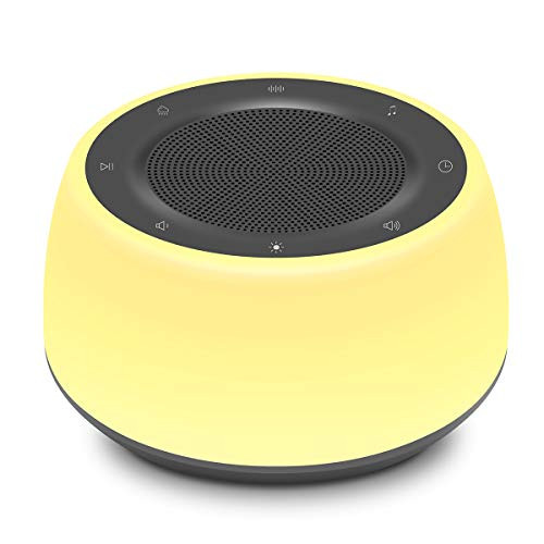 White Noise Machine-Sound Machine for Baby Kid Adult Noise Machine with Night Light for Sleeping Non Looping Nature Soothing Sounds Volume Control Mem