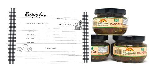 3 Pack of Dos Hermanos Hot Diced Jalapenos With JFS Recipe Card