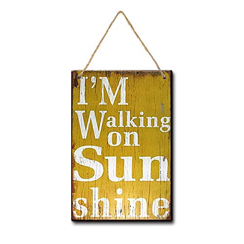LPLED Wood Sign 8x12 i Walking on Sunshine Garage Tin Sign  Bar  Home Decor  Man Cave -Y3085-