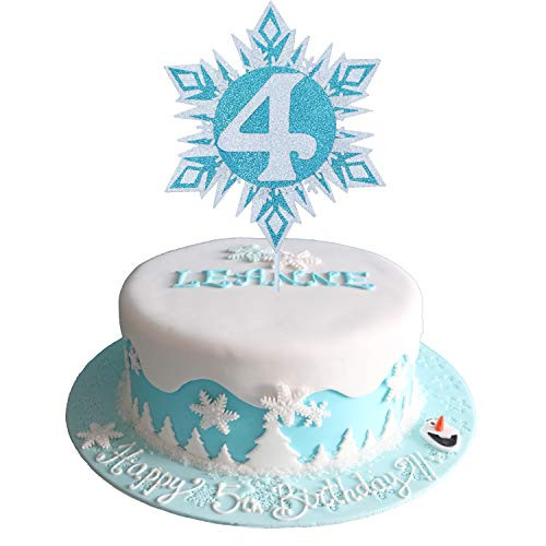Glittery Frozen Cake Toppers 4 Frozen Cake Topper 4th Birthday Snowflake Cake Topper Winter Wonderland Snow Princess Happy Birthday Cake Topper for Glittery Frozen Cake Toppers 4 Frozen Cake Topper 4th Birthday Snowflake Cake Topper Winter Wonderland Snow Princess Happy Birthday Cake Topper for
