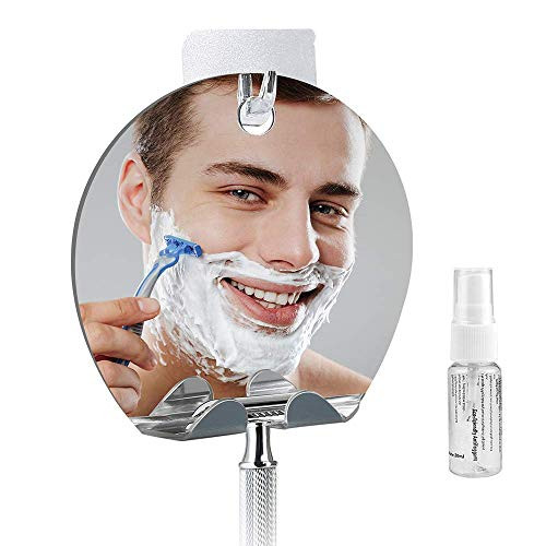 MGLIMZ Fogless Shower Mirror for Shaving with Fog Free Spray Anti-Fog Bathroom Shaving Mirror with Razor Hook Acrylic Shatterproof Mirrors Lightweight MGLIMZ Fogless Shower Mirror for Shaving with Fog Free Spray Anti-Fog Bathroom Shaving Mirror with Razor Hook Acrylic Shatterproof Mirrors Lightweight