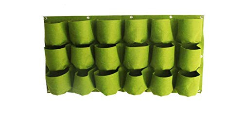 YKKJ 18 Pockets Greening Grow Bags Vertical Planting Bag Hanging Wall Pouch Gardening Planter Outdoor Indoor for Garden Vegetables Flowers Plants Grow YKKJ 18 Pockets Greening Grow Bags Vertical Planting Bag Hanging Wall Pouch Gardening Planter Outdoor Indoor for Garden Vegetables Flowers Plants Grow