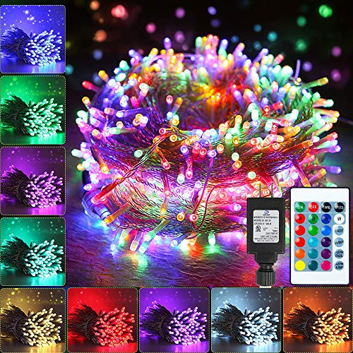 Color Changing Christmas String Lights 66ft 200 LED 16 Colors Led String Lights Outdoor Fairy Twinkle Tree Lights with Remote and Timer Plug in for Ro Color Changing Christmas String Lights 66ft 200 LED 16 Colors Led String Lights Outdoor Fairy Twinkle Tree Lights with Remote and Timer Plug in for Ro