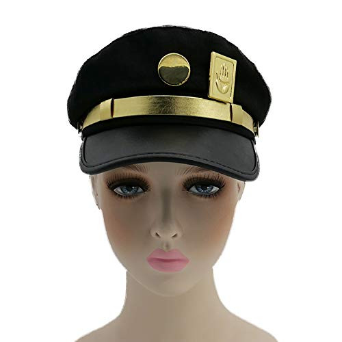 NandA Felt Hat Fashion Kujo Jotaro Hat JoJos Bizarre Adventure Cosplay Accessory Prop Black
