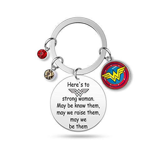 G-Ahora Wonder Woman Gift DC Comics Inspired Gift Strong Woman Keychain?KR-Strong Woman? -KR-Strong Woman-