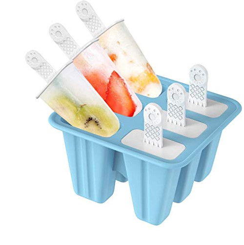Popsicle Molds 6 Pieces Silicone Ice Pop Molds BPA Free Popsicle Mold Reusable Easy Release Ice Pop Maker ice cream Zavadak -Blue- Popsicle Molds 6 Pieces Silicone Ice Pop Molds BPA Free Popsicle Mold Reusable Easy Release Ice Pop Maker ice cream Zavadak -Blue-
