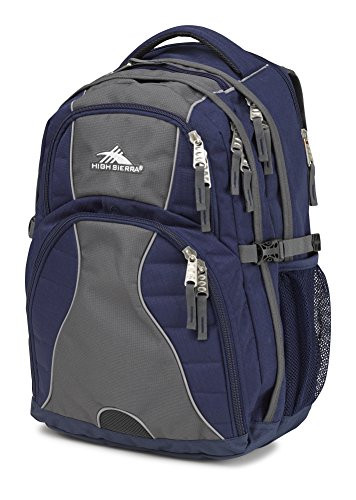 High Sierra Swerve Laptop Backpack, Great for High School, College Backpack, School Bag, Business Backpack, Travel Pack, Laptop Sleeve, Perfect for Men and Women, True Navy/Mercury