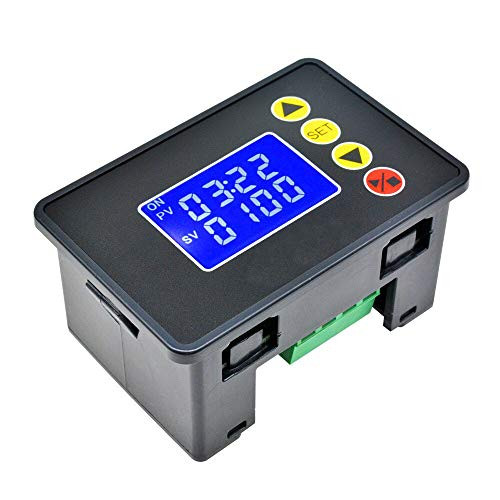 Taidacent Delay Timing On Off Time Relay Module 0000~9999s Digital Timer Delay Relay DC12V DC24V AC220V Control Switch LCD Digital Display Timer Relay
