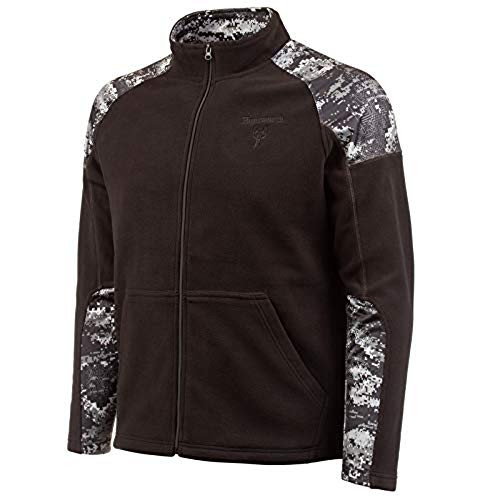 Huntworth Mens Micro Fleece Jacket  Black-Disruption Black