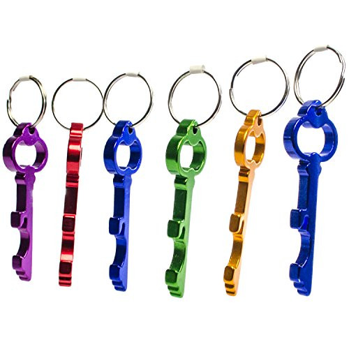 Hy-Ko Keychain Bottle Opener Skeleton Key Design Beer Opener (Pack with 6)