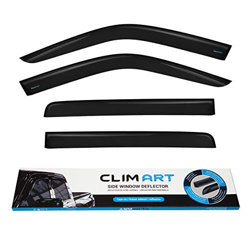 CLIM ART Rain Guards for Ford Explorer 2002-2010  Original Tape-on Window Deflectors  Vent Deflector  Vent Window Visors for Cars  Dark Smoke  Car Acc
