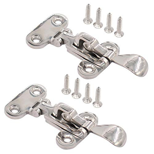 XtremeAmazing Marine Boat Lockable Hold Down Clamp Latch Locker Hatch Hardware Fasteners Kit Stainless Steel Pack of 2