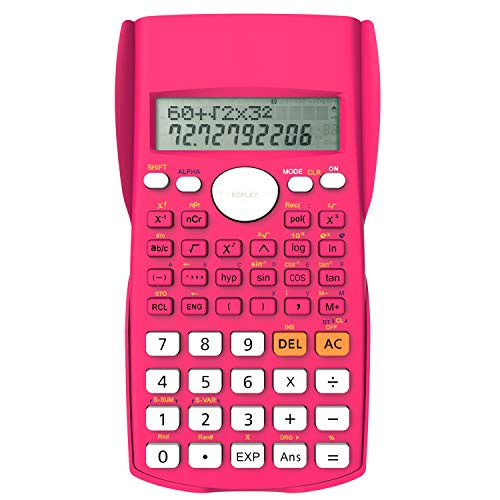 Helect 2-Line Engineering Scientific Calculator  Suitable for School and Business  Plum