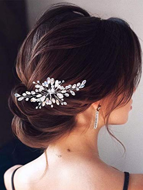 Fstrend Bridal Wedding Hair Pins Silver Sparkly Rhinestones Hairpin Bride Hair Accessories for Women and Girls -silver- Fstrend Bridal Wedding Hair Pins Silver Sparkly Rhinestones Hairpin Bride Hair Accessories for Women and Girls -silver-