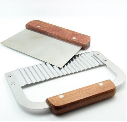 Joinor Pack of 2 Stainless Steel Wavy & Straight Soap Mold Loaf Garnish Cake Cutter Cutting Tool ...