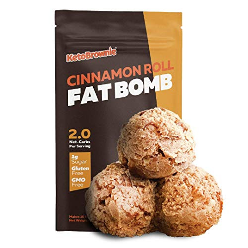 Keto Fat Bombs Cinnamon Roll Baking Mix l Instant and Delicious Low Carb Snacks l Just Add Butter l Low Sugar l Gluten Free l Ketogenic Baking l Low Car