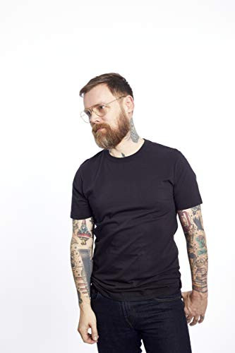 Almost Human Fitted Premium Soft Supima Cotton T-Shirt Made in The USA -XX-Large  Black-