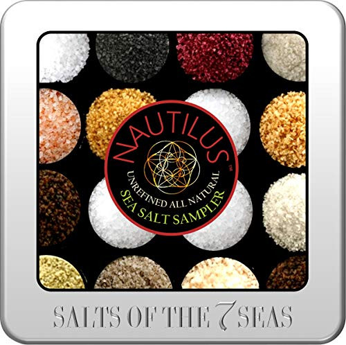Salts of the 7 Seas Nautilus Gourmet Sea Salt Sampler in a Custom Embossed Tin