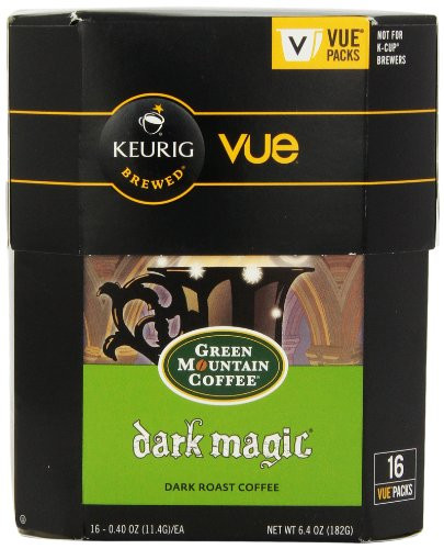 Green Mountain Coffee Dark Magic, Vue Cups for Keurig Vue Brewers (16 Count)