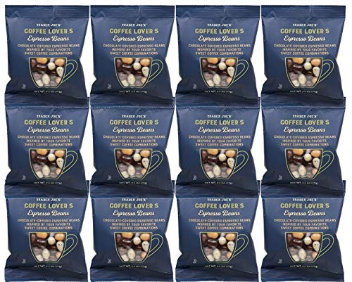 Trader Joes Coffee Lovers Chocolate-Covered Assorted Espresso Beans 12 Pack -30 oz total-