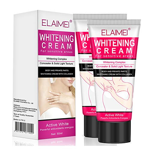 2 Pack Body Cream  Moisturizing Cream for Armpits  Knees  Intimate Parts - with Hydrolyzed Collagen  Brightens and Nourishes Skin