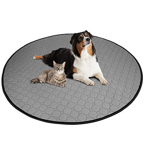 ULIGOTA Washable Pee Pad Dog Playpen Mat 36 Round Puppy Playpen Pad Fast Absorbing Reusable Whelping Puppy Pad Waterproof Training Pad ULIGOTA Washable Pee Pad Dog Playpen Mat 36 Round Puppy Playpen Pad Fast Absorbing Reusable Whelping Puppy Pad Waterproof Training Pad