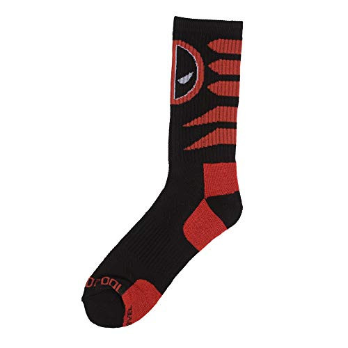 Animewild Marvel Deadpool Logo Mens Black Crew Socks Animewild Marvel Deadpool Logo Mens Black Crew Socks