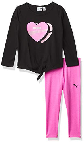 PUMA Baby Girls Longsleeve Tee and Legging  Black  3T