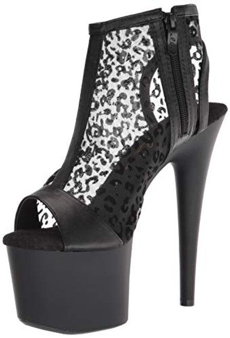 Ellie Womens Willa Peeptoe Platform Bootie  Black  9