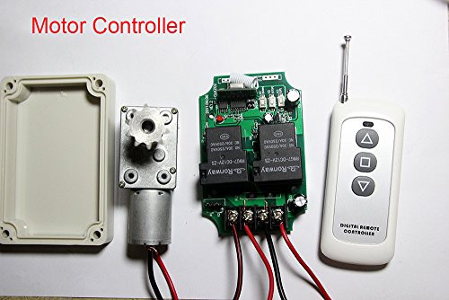 Lejin Universal 12V DC Motor Control Radio Remote Control High Performance 30A Range 200M Linear Actuators Linear Motor Forward and Reverse Radio Remote Control PUMP Winch Door Control Shutters Curta