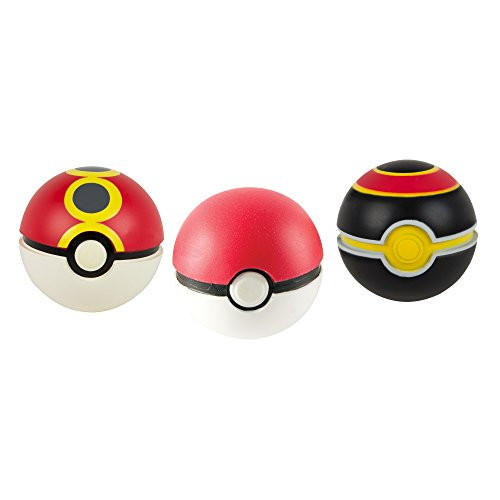 TOMY Pokémon Throw N Catch Poké Balls, Poké Ball, Repeat Ball & Luxury Ball Foam Ball Toys