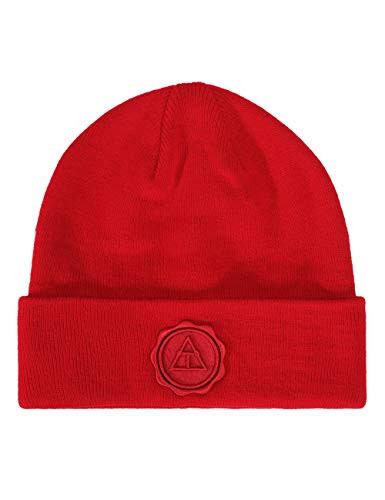 Quality Beanie Men Women - Unisex Cuffed Plain Skull Knit Hat Cap -Red-