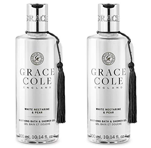 Grace Cole White Nectarine and Pear Bath and Shower Gel 2 x 300ml