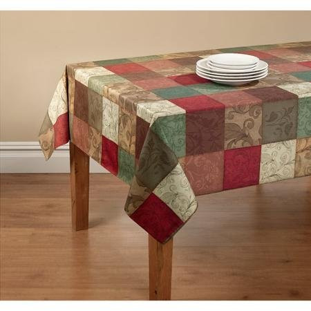 Mainstays Tuscany Kitchen Collection - Fabric Tablecloth with Table Protector (60 x 84)