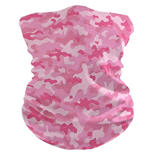 Bardic Face Mask Pink Camouflage Reusable Cloth Face Mask Washable Bandana Balaclava for Man Woman