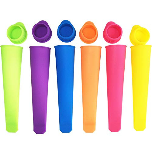 Popsicle Molds  Colorful Silicone Ice Pop Mold Set  Popsicles Maker Mold with Lid DIY Ice Cream Makers Push Up Ice Cream Jelly Lolly Pop for Popsicle