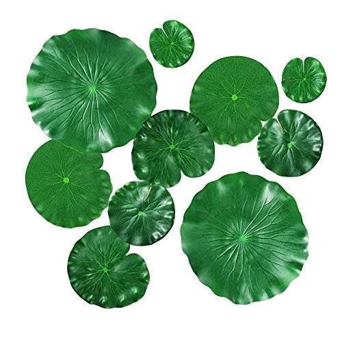AirSun Artificial Lily Pads 12PCs Floating Foam Lotus Leaves Foliage Pond Decor for Patio Pool Decoration AirSun Artificial Lily Pads 12PCs Floating Foam Lotus Leaves Foliage Pond Decor for Patio Pool Decoration
