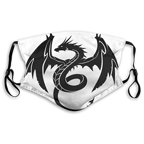 Doomfist Black Dragon Washable Reusable Filter and Reusable Mouth Warm Windproof Dust Cotton Face