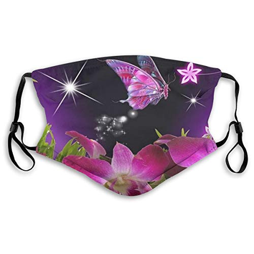 Butterfly Flower Dust Washable Reusable Mouth Windproof Filter and Reusable Warm Cotton Face