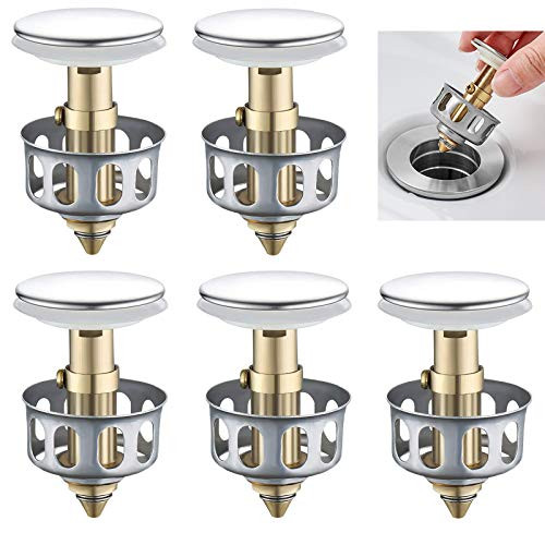 Pop up Sink Drain Basin Pop up Drain Filter Wash Basin Bounce Drain Filter for Kitchen Pop up Sink Filter  Sink Drain Plug Stopper Kitchen Sink Drain