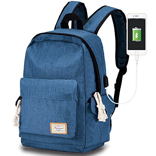 Travel laptop backpack with USB Charging Port, Modoker School Bookbag for College Travel Backpack for Women Men (Blue) Travel laptop backpack with USB Charging Port, Modoker School Bookbag for College Travel Backpack for Women Men (Blue)