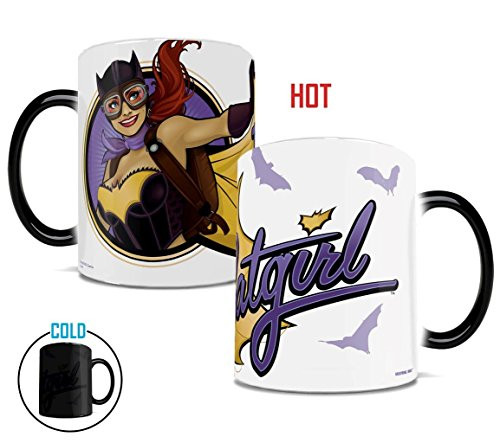 Morphing Mugs DC Comics Justice League (Batgirl Bombshell) Ceramic Mug, Black