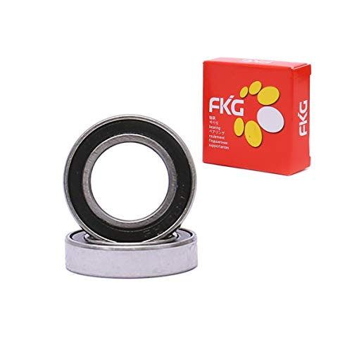 FKG 6801-2RS 12x21x5mm Deep Groove Ball Bearing Double Rubber Seal Bearings Pre-Lubricated 2 Pcs
