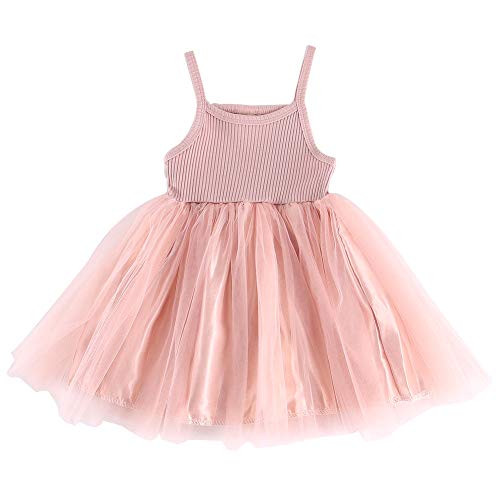 Baby Girls Toddler Tutu Halter Dress Sleeveless Princess Infant Tulle Sundress Dress -Light Pink 18-24 Months- Baby Girls Toddler Tutu Halter Dress Sleeveless Princess Infant Tulle Sundress Dress -Light Pink 18-24 Months-